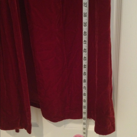 Nordstrom Intimates Long Red Velvet & Silk Robe. Lingerie & Ballerina Sleepers. - Picture 7 of 16
